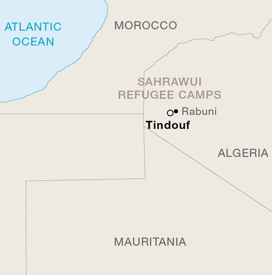 Sahrawi refugee camps map