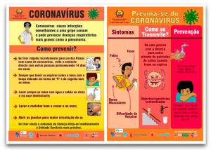 Díptico sobre prevención del coronavirus