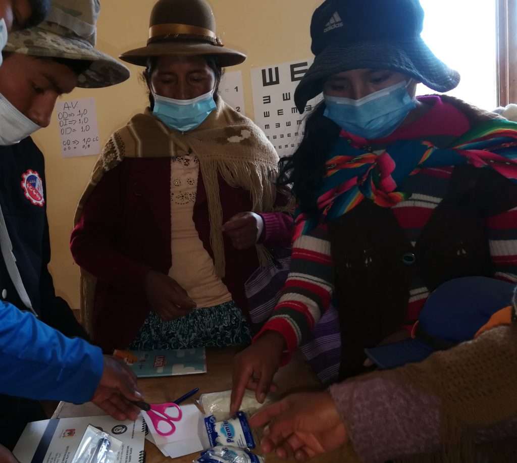 Women receiving training as health promoters Women receiving training as health promoters