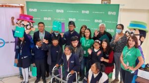 Group of people at the CEREFE Physical Rehabilitation and Special Education Centre.