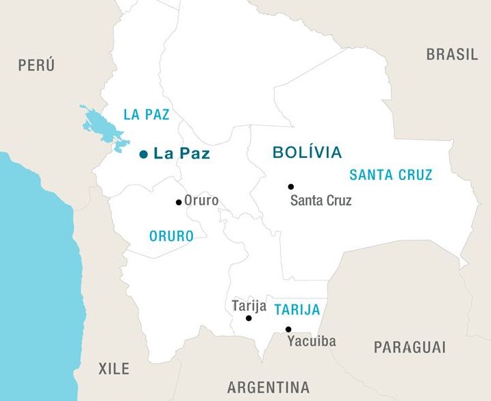 Mapa de Bolívia