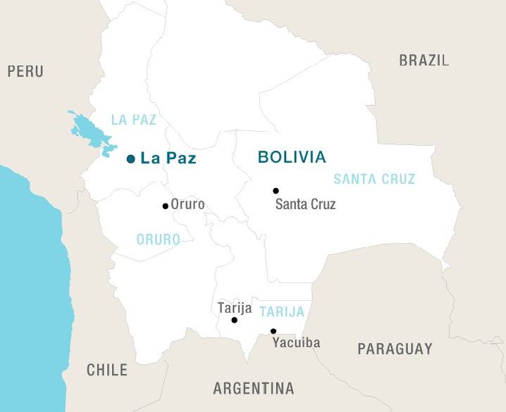Map of Bolivia