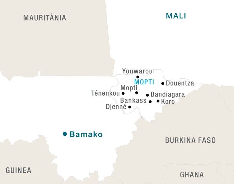 Mapa de Mali