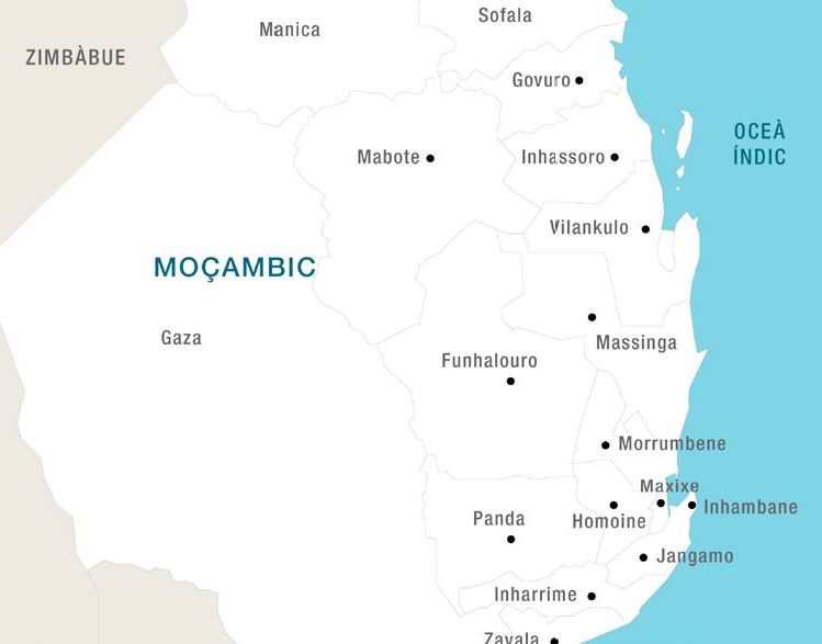 Mapa de Moçambic