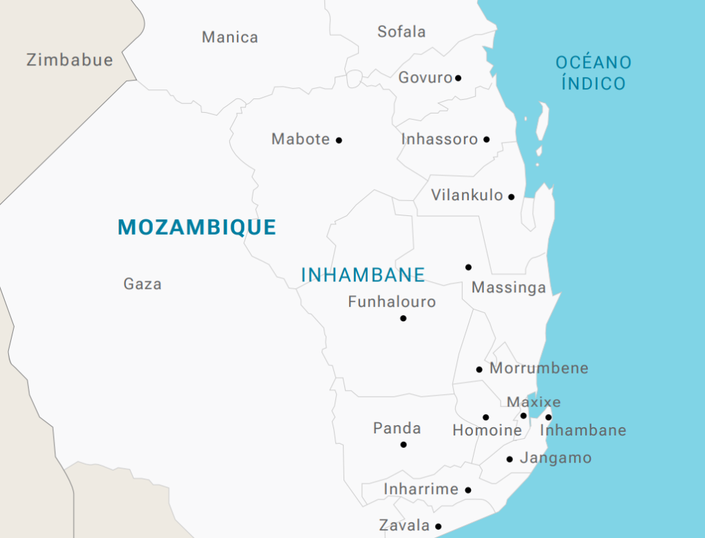 Mapa de Mozambique